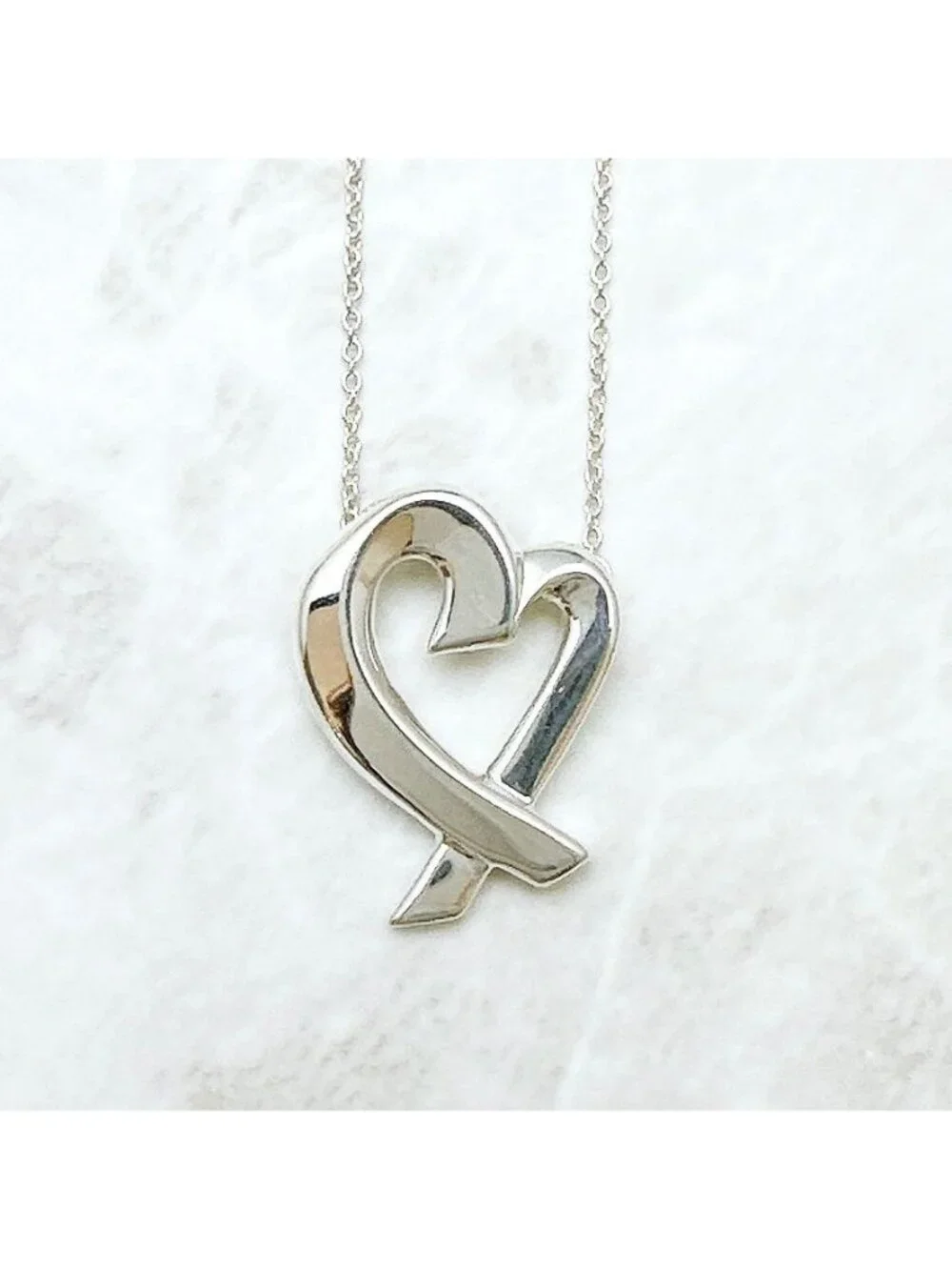 Tiffany & Co Loving Heart Silver Necklace 47